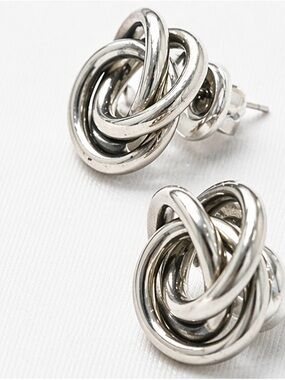 Timeless Sterling Silver Knot Stud Earrings